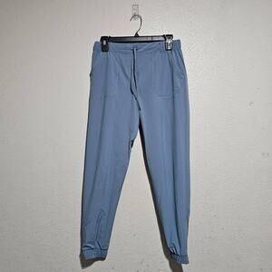Albion Jetsetter Everywhere Pants Women XS light blue chambray nylon spandex